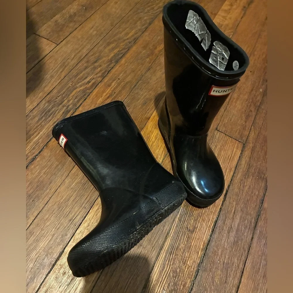 Hunter Kids First Gloss Rain Boots size 10